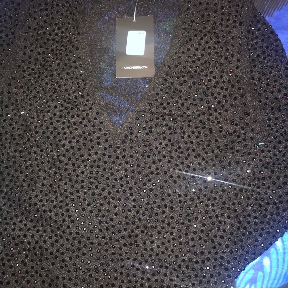 Black sequins party dress